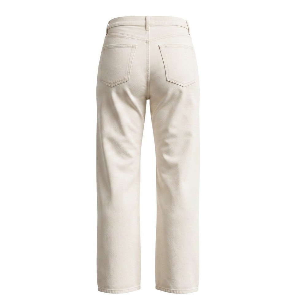 AGOLDE Straight Leg Jeans Cream White Women 32 Good High Rise Cotton Denim
